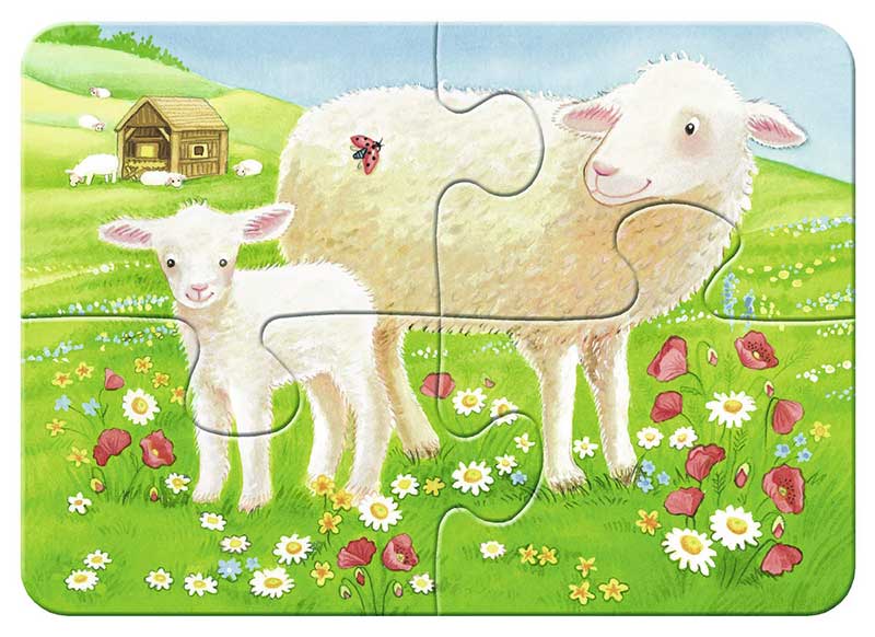 Ravensburger Moj prvi puzzle 4u1 - Domaće životinje 07077 - detalj