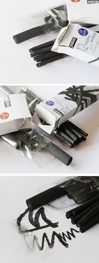 PEBEO Prirodni ugljen za crtanje - mekani 6kom 661861 - detalj