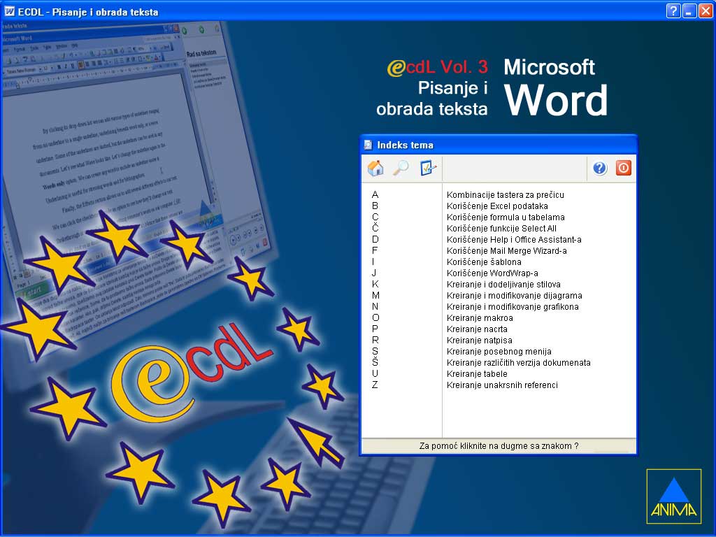 Multimedijalni kurs -  Word 2003 - detalj