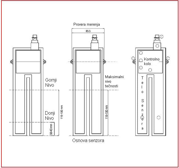 Reka 2000 Elektronski regulator nivoa vode žuta za jednosmernu struju - detalj