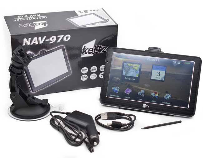 GPS navigacija 7 inča Kettz NAV-970 8GB - detalj