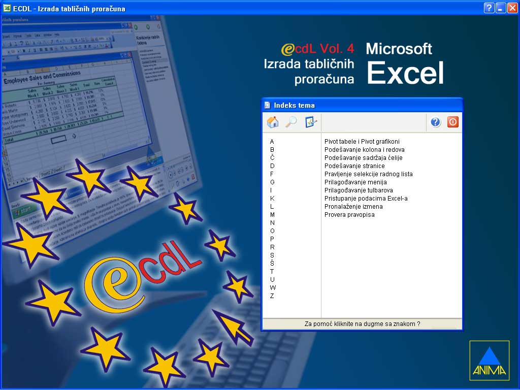 Multimedijalni kurs - Excel 2003 - detalj
