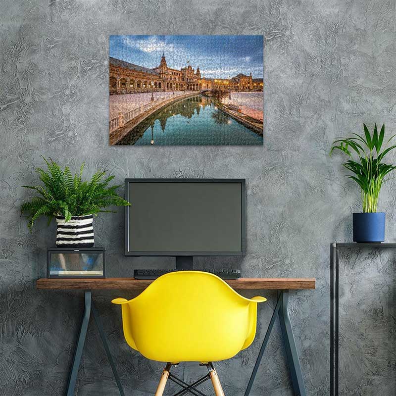 Puzzle slagalica 1000 delova Španski trg Sevilja Ravensburger 12001236 - detalj