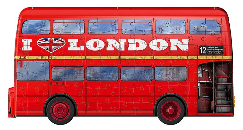 Kutija za olovke od puzli London Bus - Ravensburger 12534 - detalj
