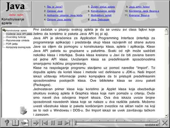Multimedijalni kurs - Java - detalj
