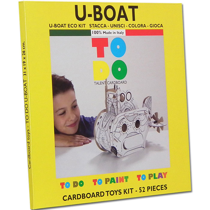 TO DO Cardboard Toy Eco Kit U-Boat - 3D Puzzle Maketa PODMORNICA 52 dela - detalj