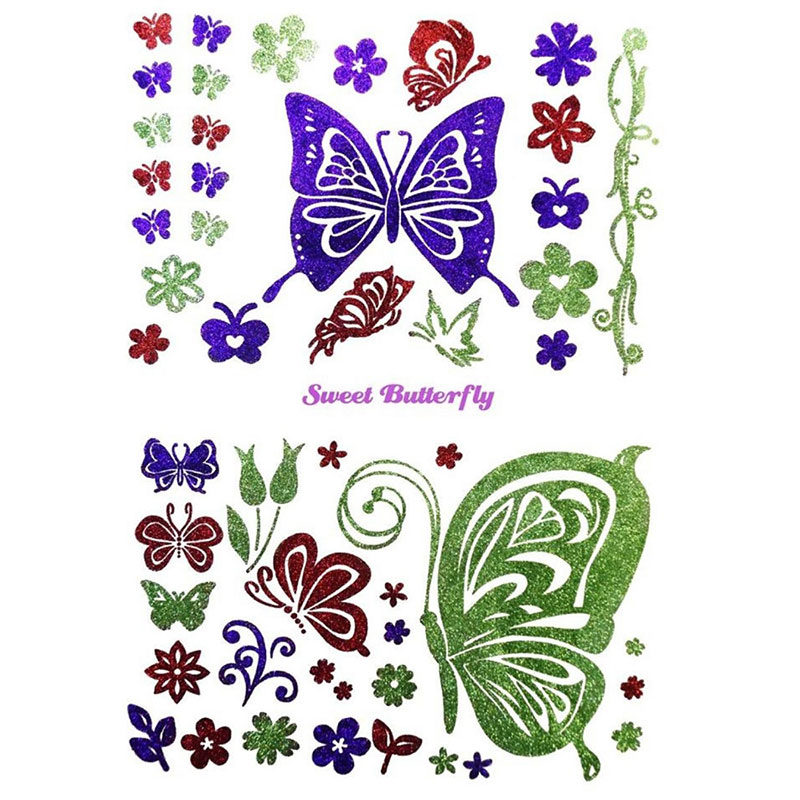 GLITZA Art - Sweet Butterfly 50 designs - Tattoo Set 50210 - detalj