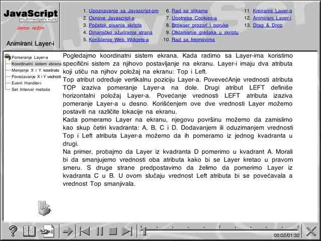 Multimedijalni kurs - Java Script - detalj
