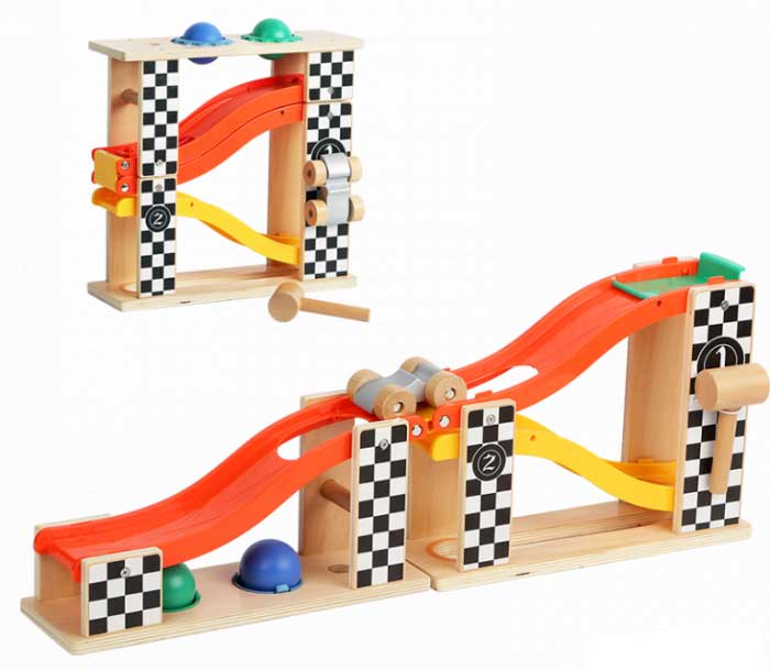 Top Bright Tobogan sa 2 trake, čekićem i lopticama 150168 - detalj