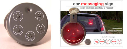 Svetleći znak - Pokazivač emocija za automobil - detalj