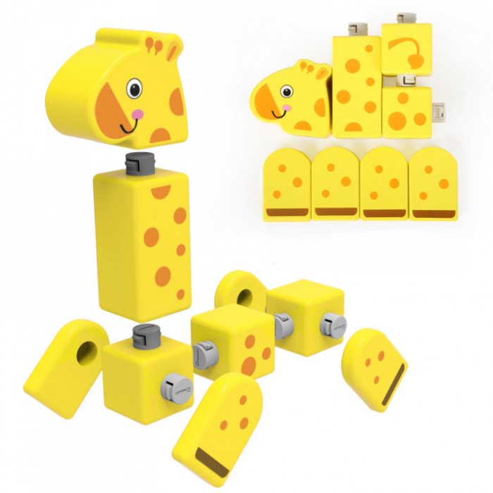 Top Bright Drveni blokovi za igru Divlje životinje - detalj