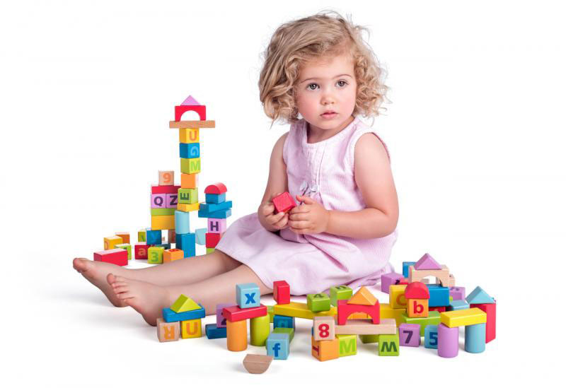 Drvene kocke Pastel 60 komada Woodyland 91842 - detalj