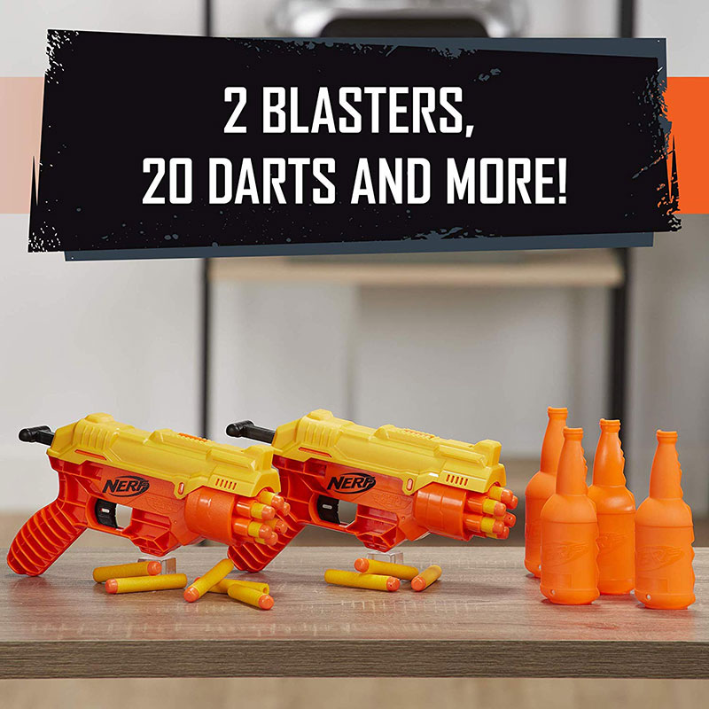 NERF Oružje sa municijom Pištolj Alpha Strike COBRA RC 6 DUAL Blaster Set 26 delova E7565 - detalj