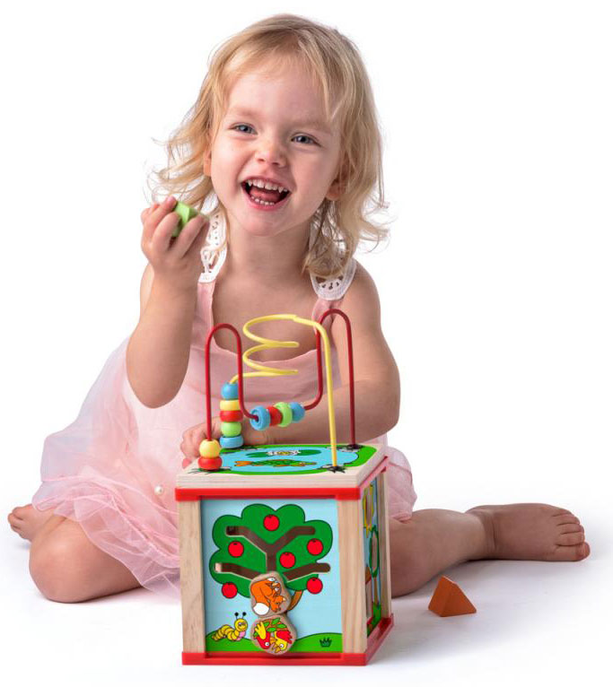 Drvena didaktička kocka Woodyland 91916 - detalj