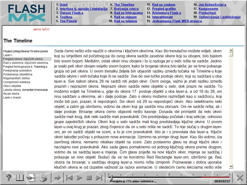 Multimedijalni kurs - Flash MX - detalj