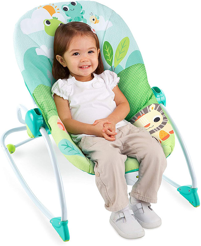 Bright Starts Ležaljka sa vibracijom, do 18kg Playful Parade 10886 - detalj