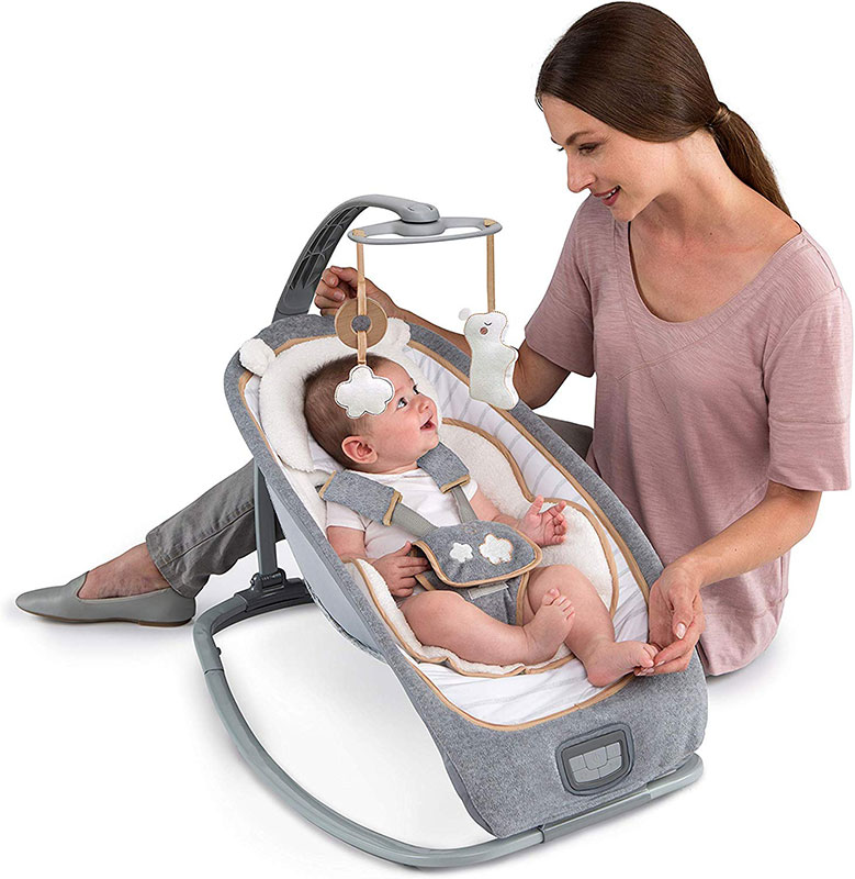 Ingenuity Ležaljka za bebu - Rocking Seat - Bella Teddy 10986 - detalj