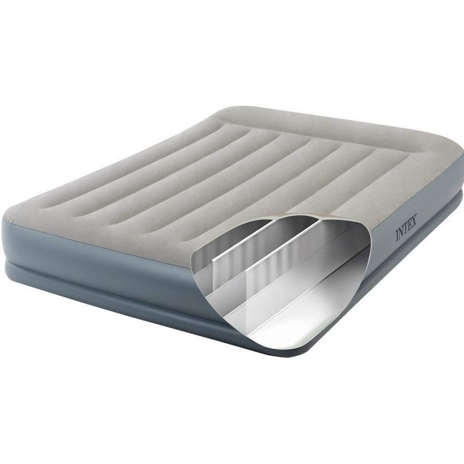 Intex 64118 Dura-Beam Mid-Rise Krevet Na Naduvavanje 152x203x30 cm Sa Električnom Pumpom i Uzglavljem - detalj