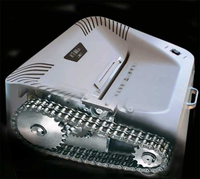 Uređaj za uništavanje papira, dokumenata i kompakt diskova Kobra 240.1 S4 - detalj