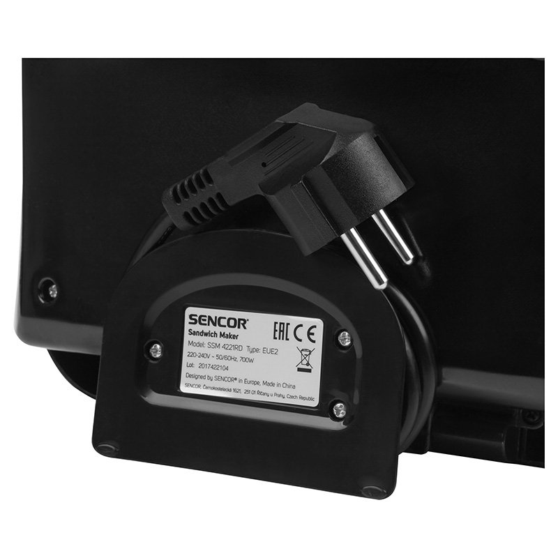 SENCOR Električni toster za sendviče SSM 4220SS - detalj