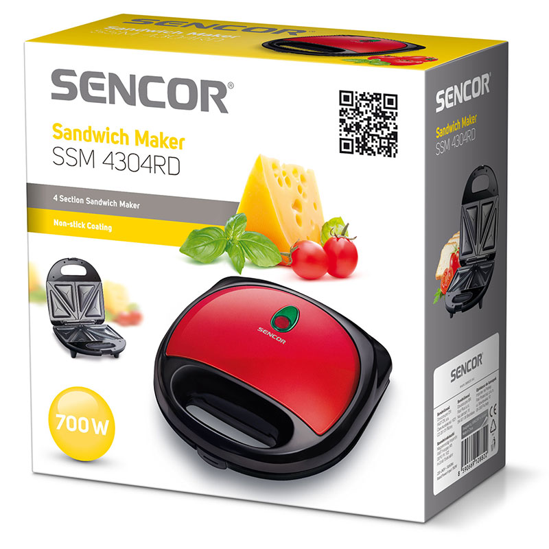 SENCOR Električni toster za sendviče SSM 4304RD - detalj