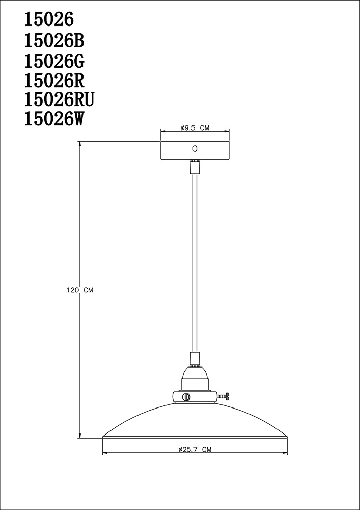 Globo visilica luster Joffrey 15026 - detalj
