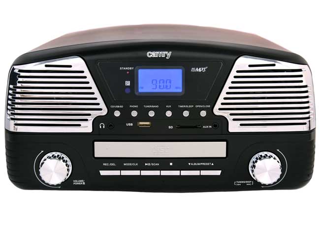 Gramofon sa SD/MMC USB i CD plejerom Camry CR 1134 B - detalj