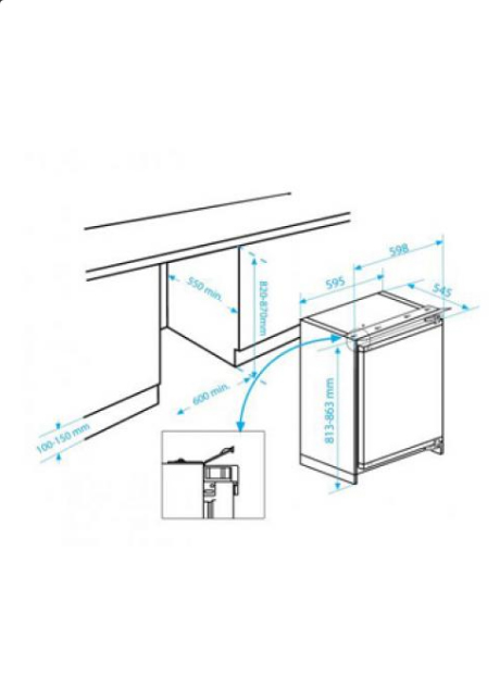 BEKO Ugradni frižider do 85cm visine BU1101 - detalj