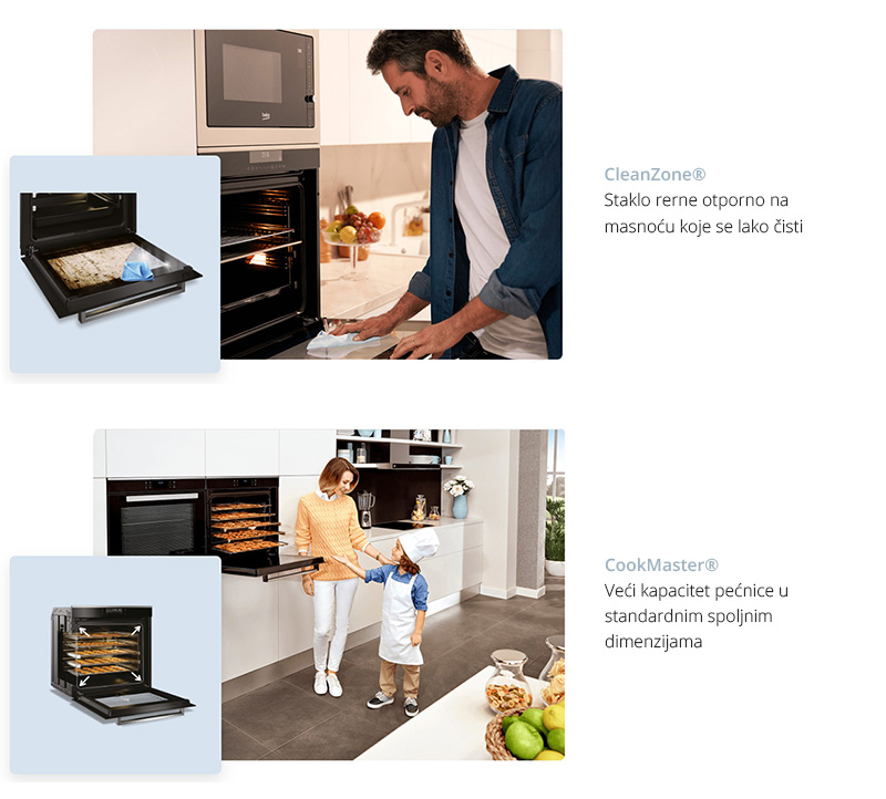 BEKO Multifunkcionalna ugradna rerna 82 L BIS35500XMS - detalj