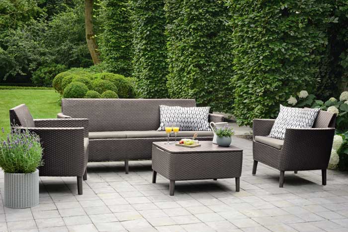 Baštenska garnitura Salemo 3 seater Cappuccino Trosed Dve stolice Stočić - detalj