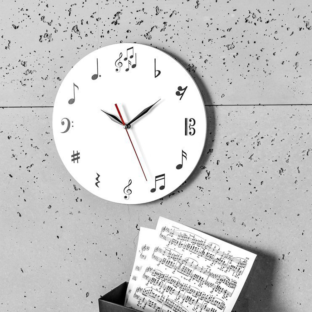 Muzički Zidni Sat sa notama - detalj