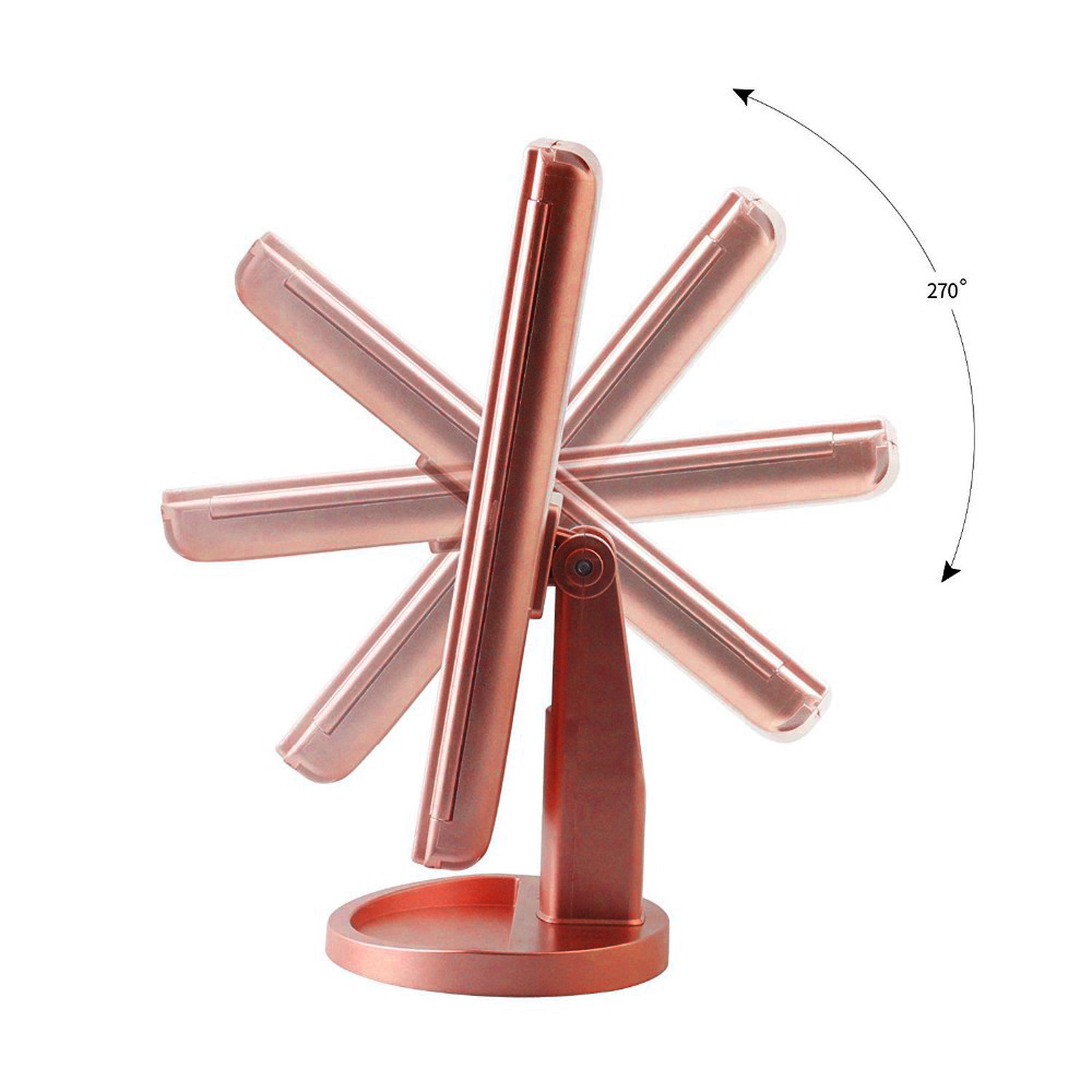 Ogledalo za šminkanje sa LED rasvetom bronzano - detalj