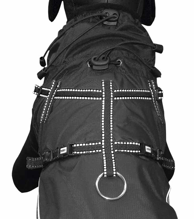 Nobby Kabanica sa amom za pse Akam Black leđa 36cm 65355 - detalj