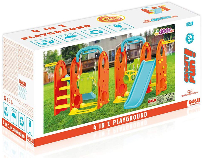Igraonica sa toboganom ljuljaškom i košem Dolu Toys 3023 - detalj