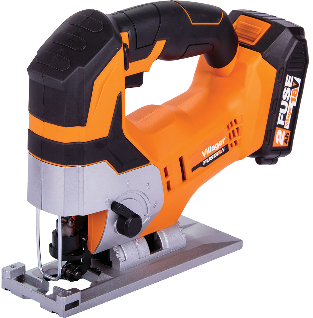 Komplet Akumulatorskog Alata Villager Fuse Wood 1 - Bušilica, Ubodna Testera, Šlajferica, Baterija i Punjač - detalj