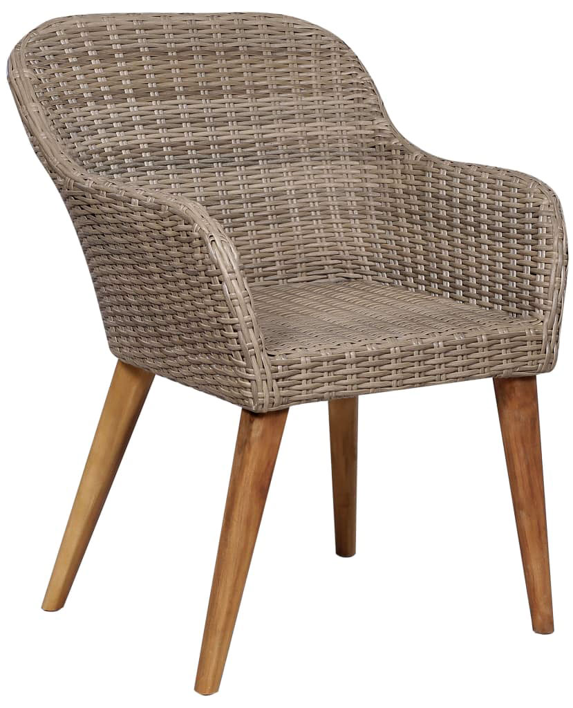 Baštenska Stolica Way Drvo - PE Ratan - detalj