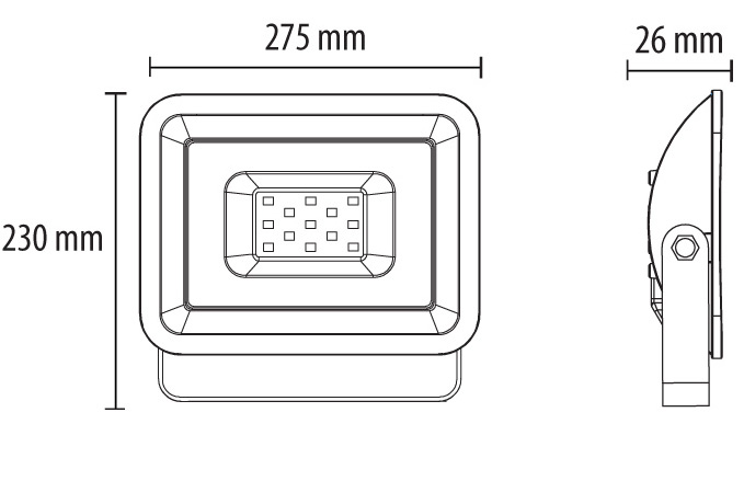 LED reflektor 100W LRF013EW-100/BK - detalj