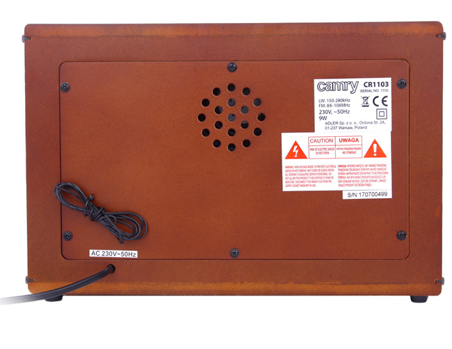 Retro radio prijemnik Camry CR 1103 - detalj