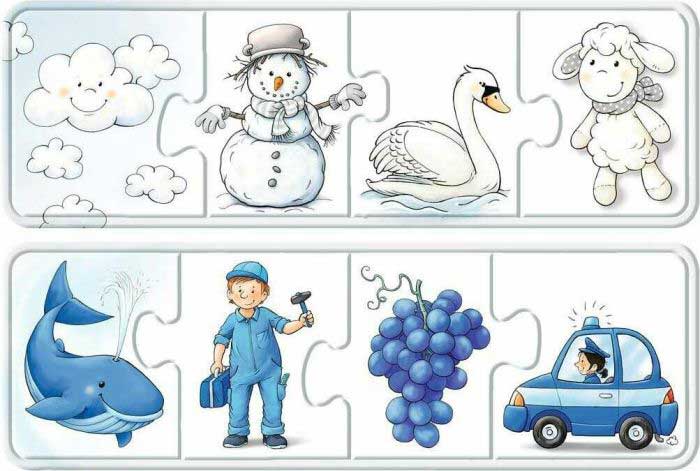 Puzzle za najmlađe Boje oko mene 6x4 delova My First Color Puzzles Ravensburger 03007 - detalj