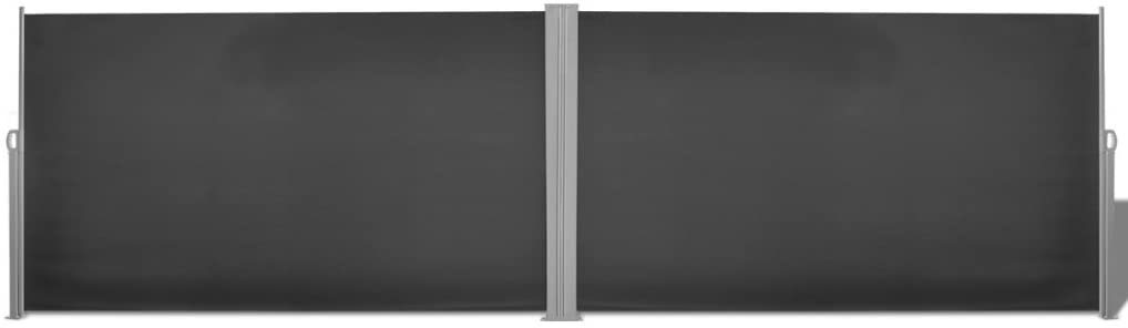 Paravan Dupli Na Izvlačenje - Bočna tenda - zaštita od sunca i vetra 2 x 300 x 180 cm - detalj