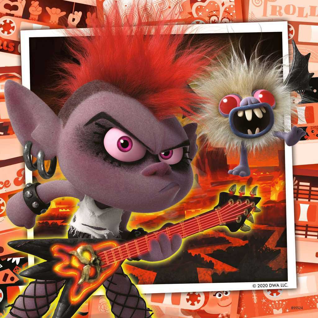 Puzzle 3x49 delova Trolls 2 - Svetska turneja Ravensburger 05081 - detalj