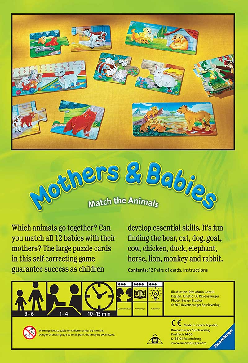 RAVENSBURGER Društvena igra Životinje i njihovi mladunci RA24365 - detalj