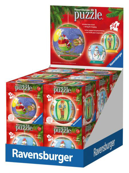 RAVENSBURGER 3D puzzle BOŽIĆNA KUGLA 54 dela RA11923 - detalj