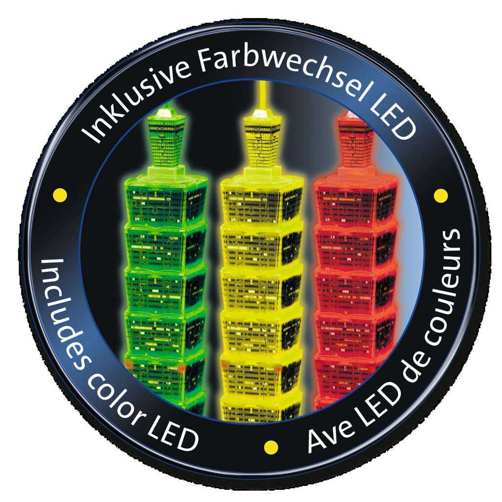 RAVENSBURGER 3D puzzle Maketa - Lampa TAIPEI 101 RA11149 - detalj