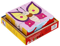 WOODY Slikovne kocke 3x3 - Slagalica ŽIVOTINJE 91138 - detalj