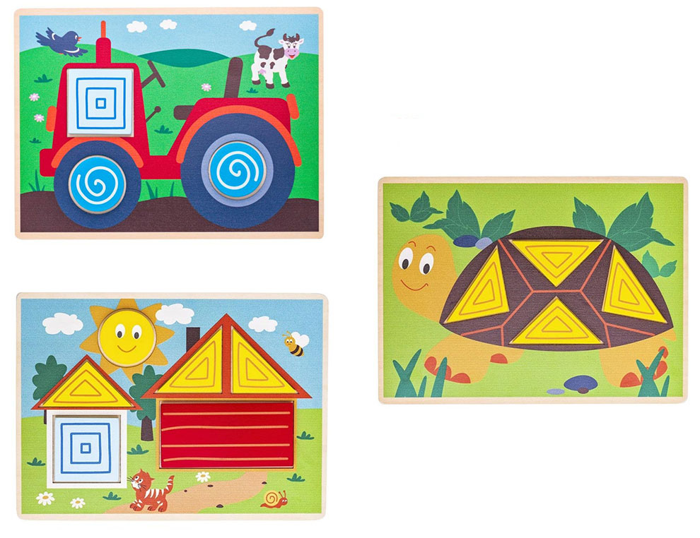 WOODY Didaktički set - Uklapalica sa osnovnim oblicima 91915 - detalj