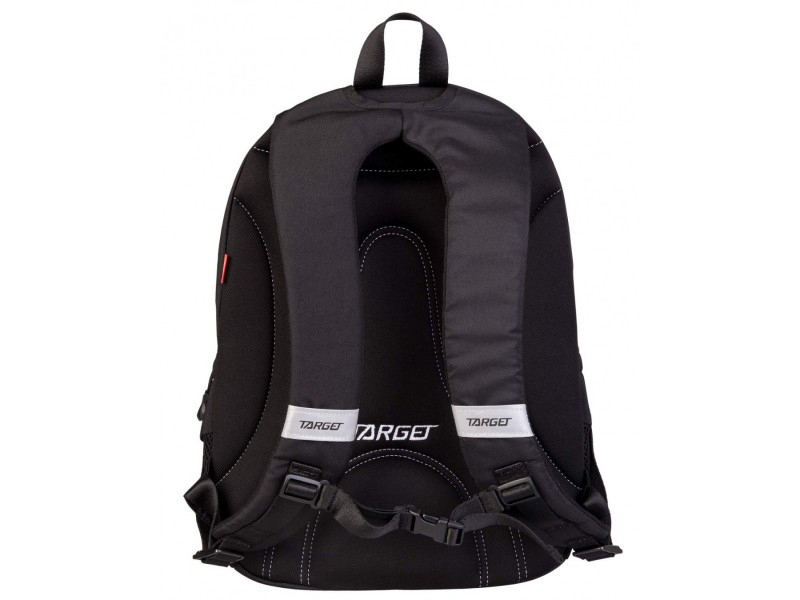 TARGET 3 ZIP Duel - Ranac za školu BLACK crni 26640 - detalj