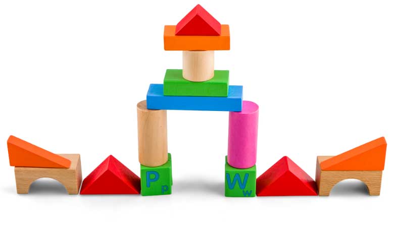 Pino Toys Edukativne kocke 100 komada 8477 - detalj