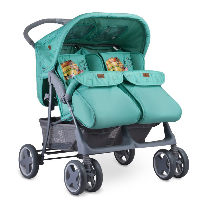 LORELLI Kolica za blizance TWIN Green Indians + torba za mamu - detalj