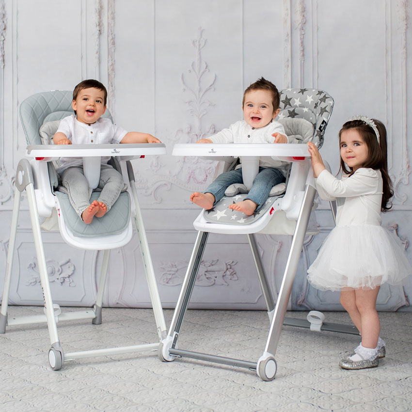 LORELLI Stolica za hranjenje Hranilica PARTY Grey PU Leathers 10100371987 - detalj